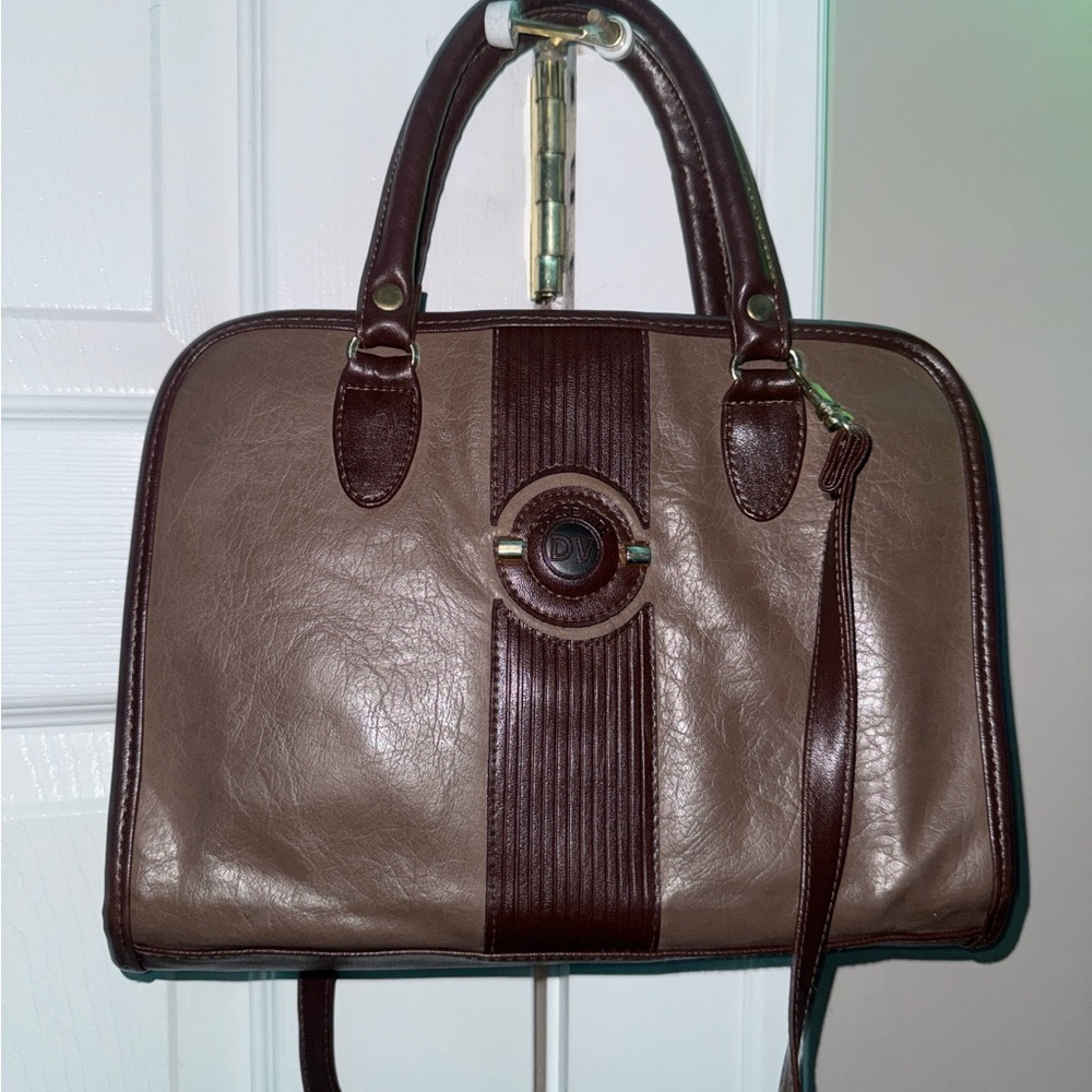 DV by Dolce Vita Brown Leather Satchel with Timeless Design
